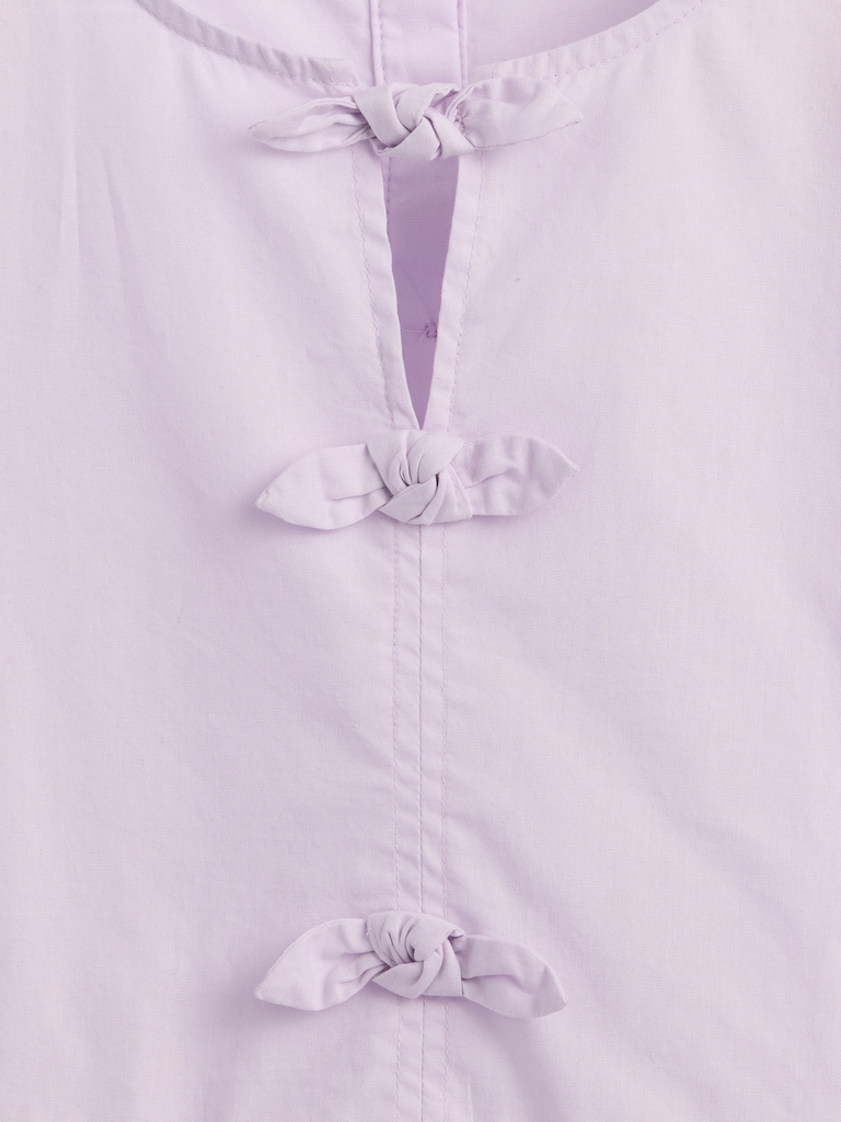 Kids Puff-Sleeve Peplum Top