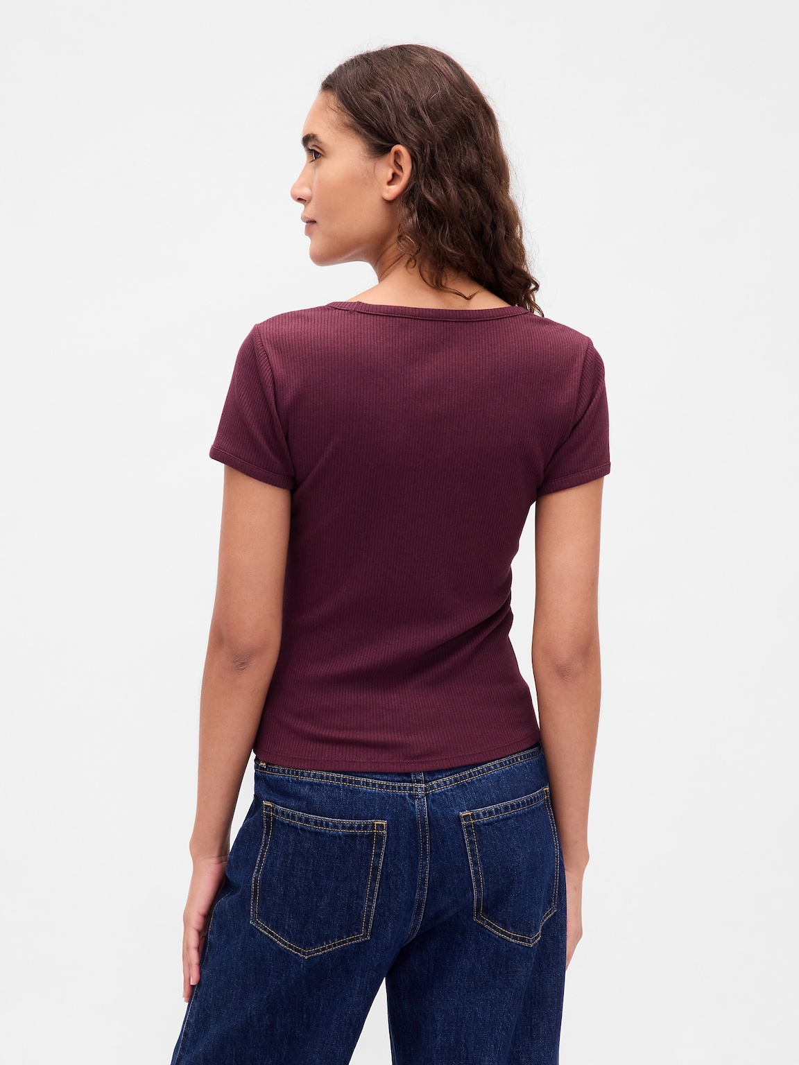 Modern Rib Scoop Crop T-Shirt