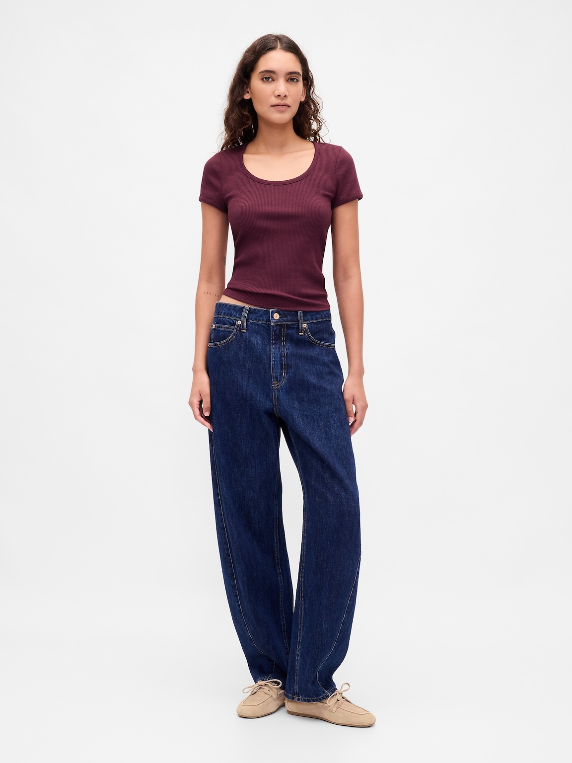 Modern Rib Scoop Crop T-Shirt