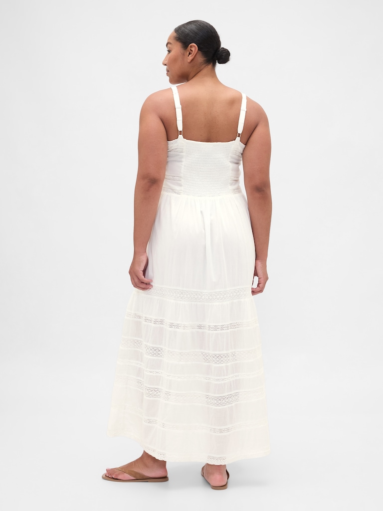 Lace-Trim Maxi Dress
