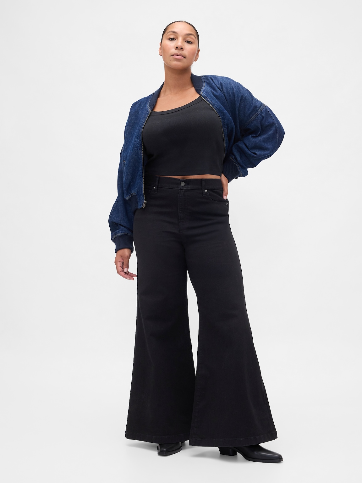 High Rise Wide Flare Jeans