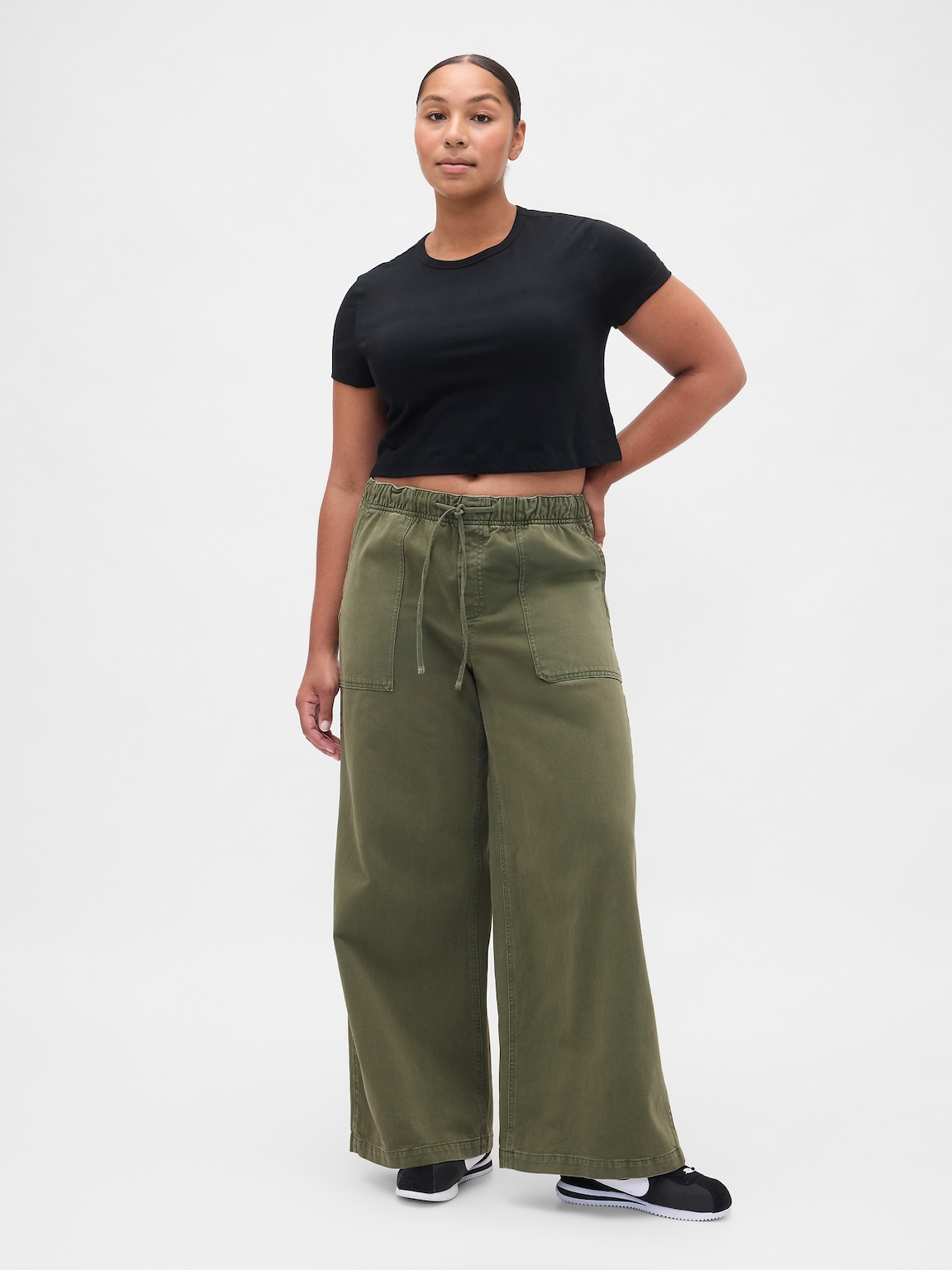 Mid Rise Easy Baggy Pants