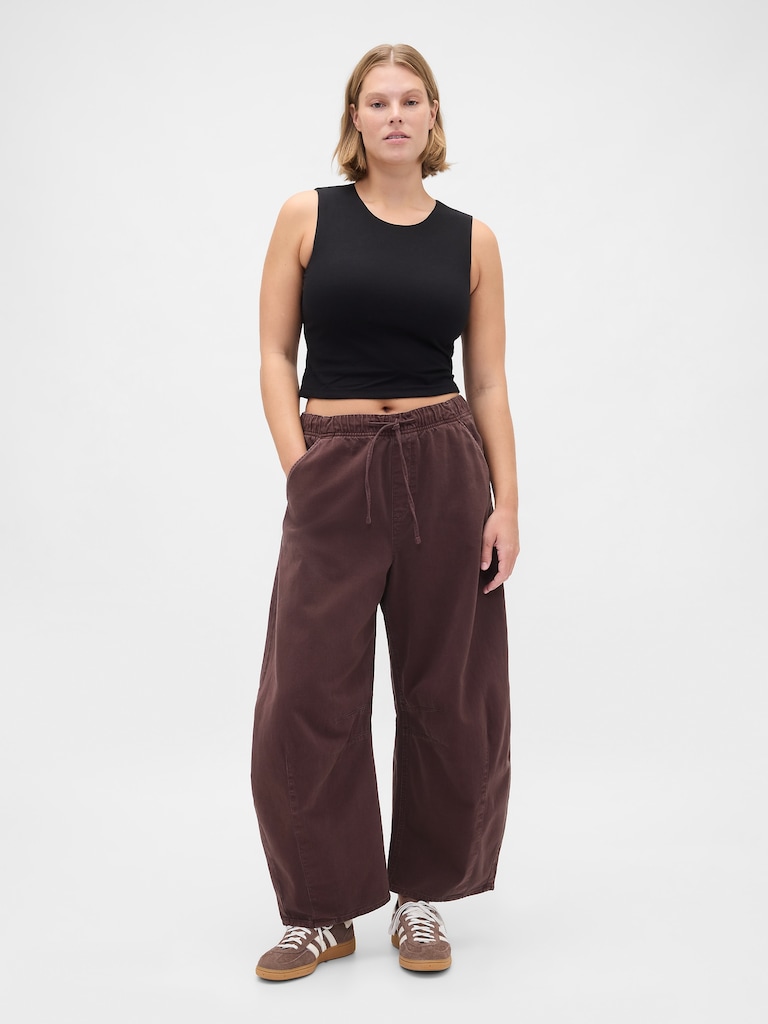 Mid Rise Twill Easy Horseshoe Pants