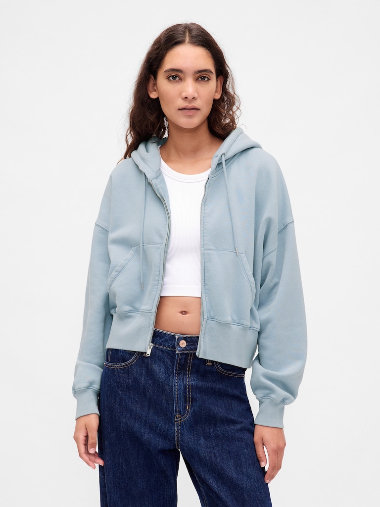 VintageSoft Full-Zip Wedge Hoodie