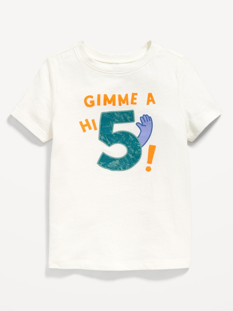Short-Sleeve Unisex Birthday Graphic T-Shirt for Toddler