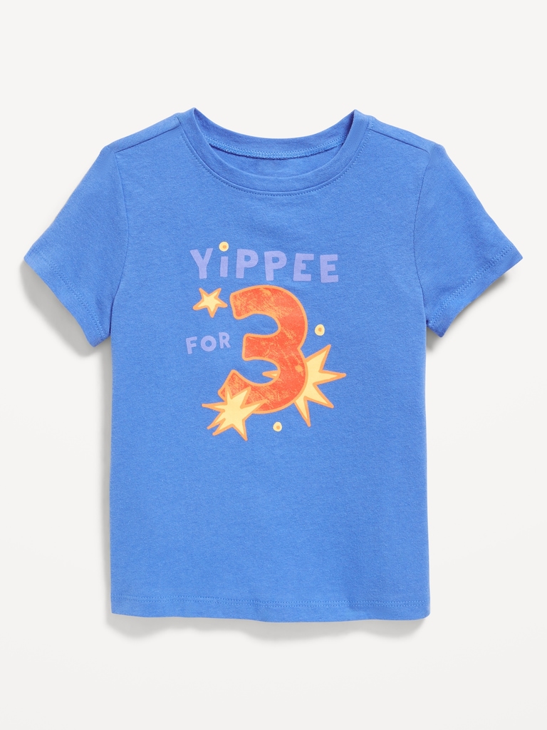 Short-Sleeve Unisex Birthday Graphic T-Shirt for Toddler