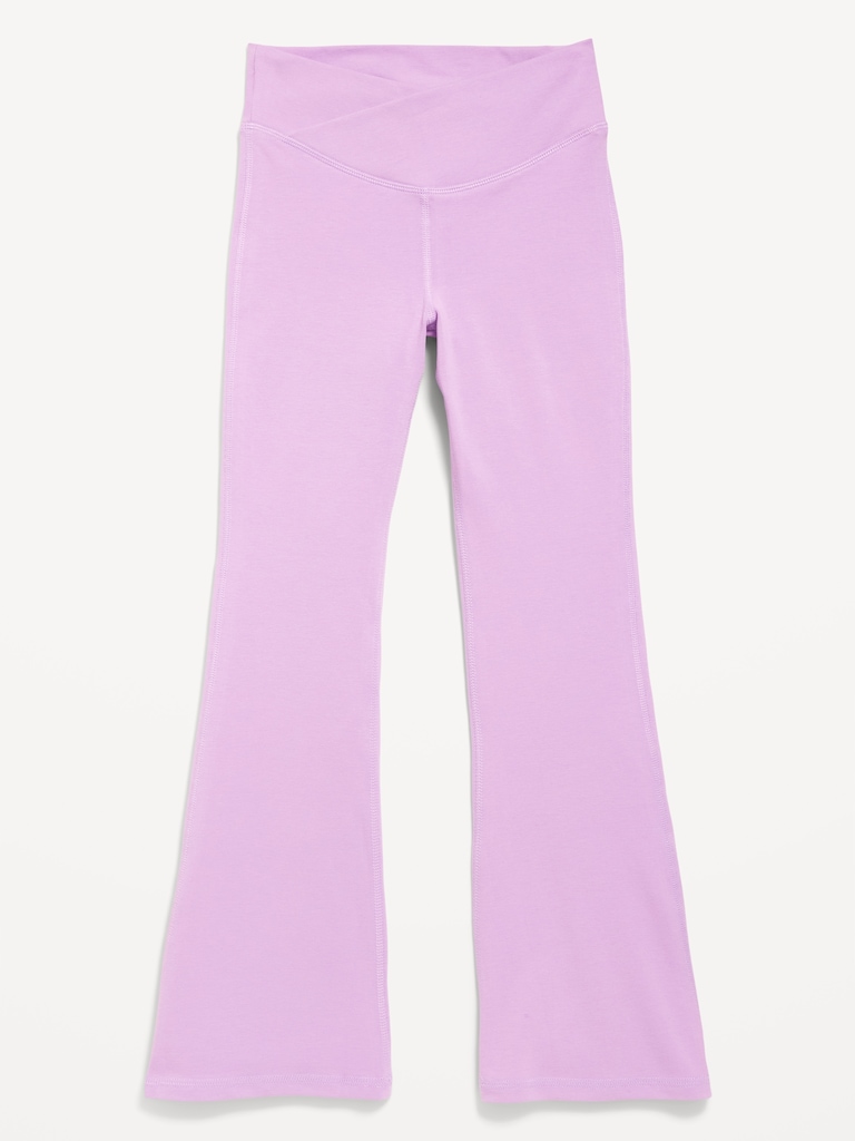 High-Waisted PowerChill Crossover Flared Leggings for Girls