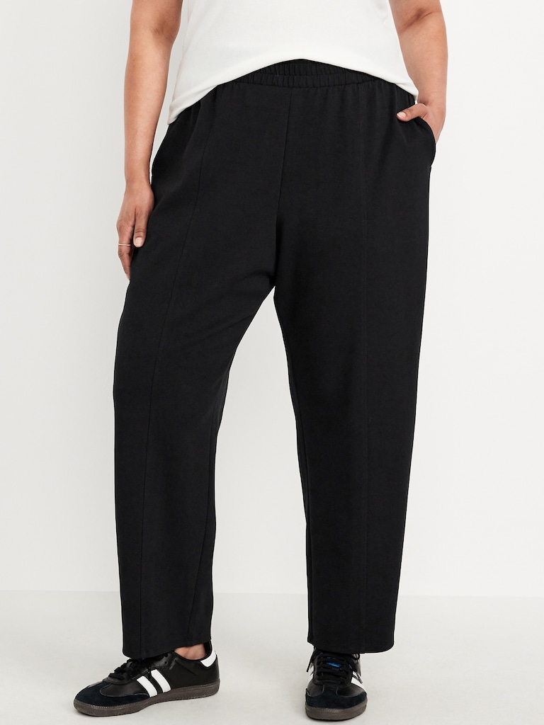High-Waisted Dynamic Fleece Barrel Pants