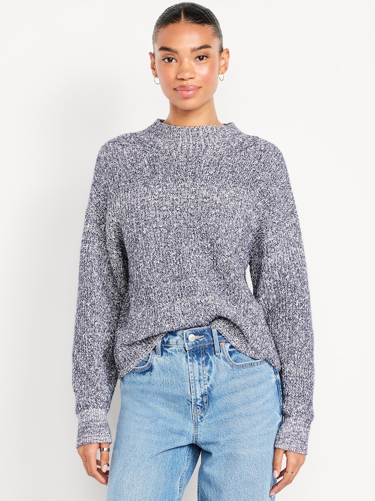 SoSoft Cropped Mock-Neck Sweater