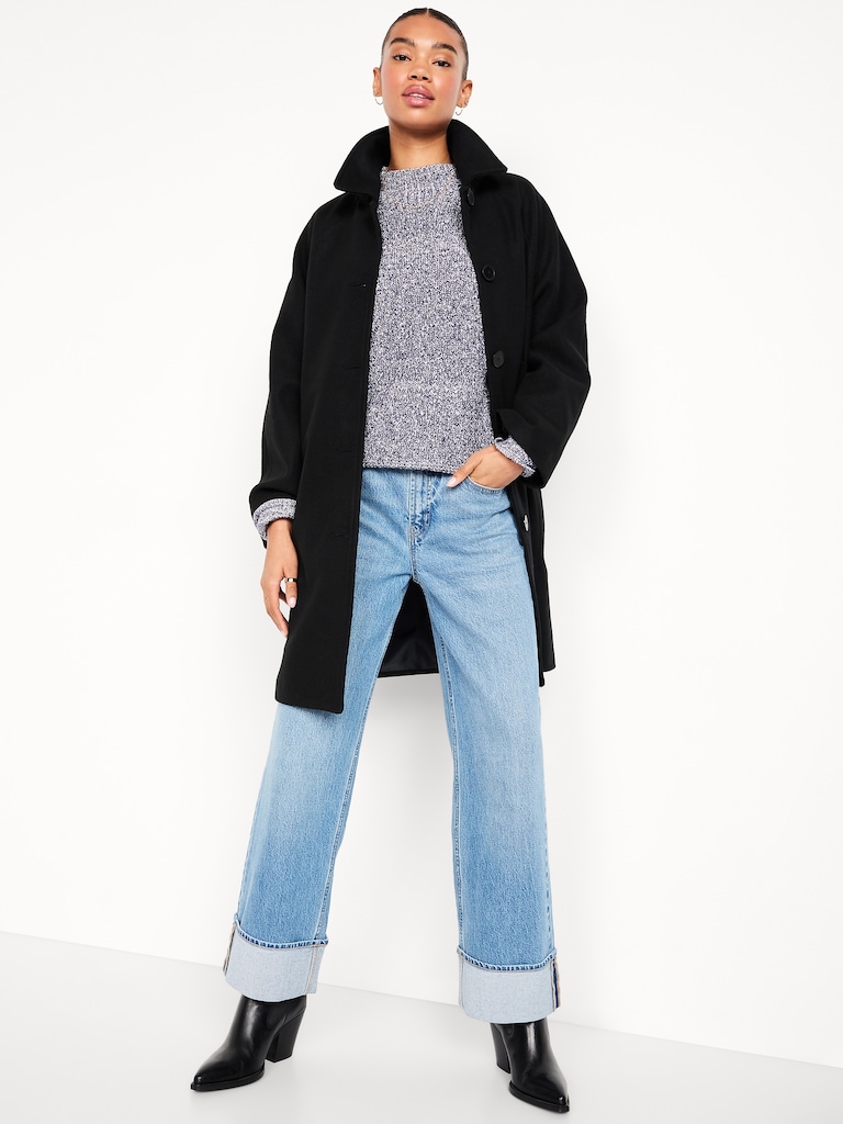 SoSoft Cropped Mock-Neck Sweater