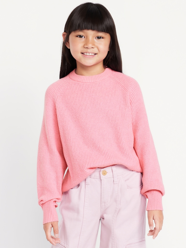 SoSoft Long-Sleeve Ribbed Sweater for Girls