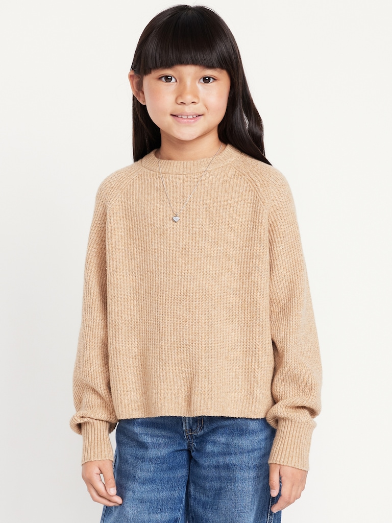 SoSoft Long-Sleeve Ribbed Sweater for Girls
