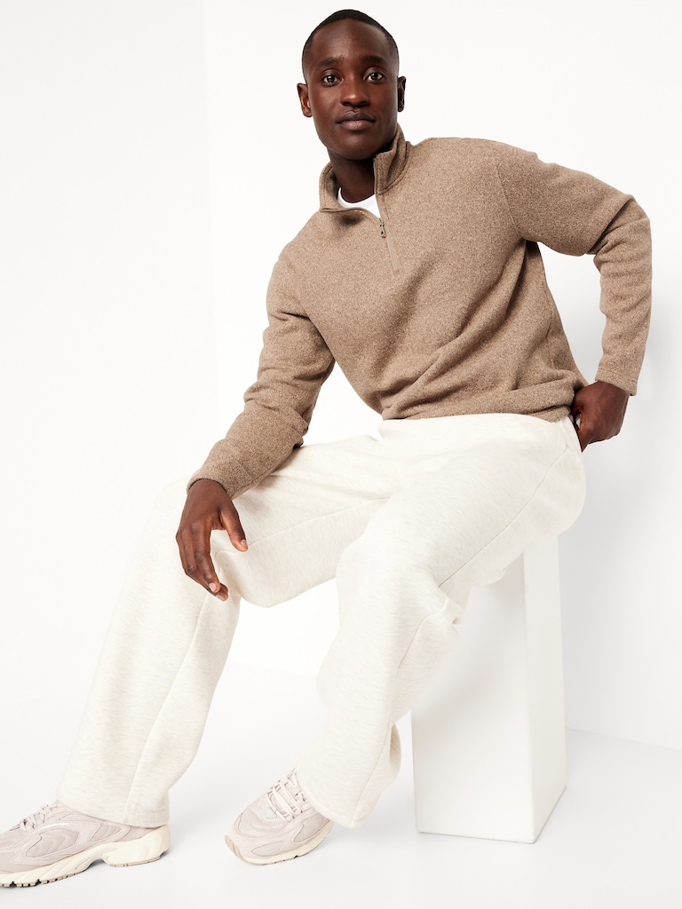 Sweater-Knit Fleece Quarter-Zip Pullover