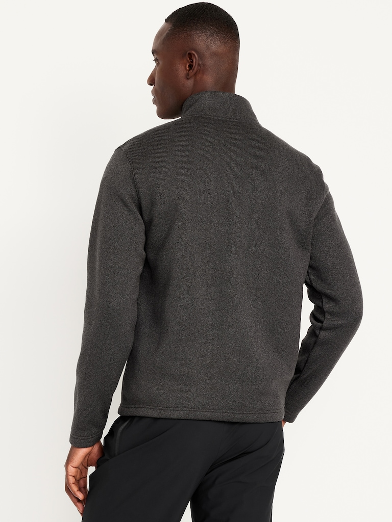 Sweater-Knit Fleece Quarter-Zip Pullover