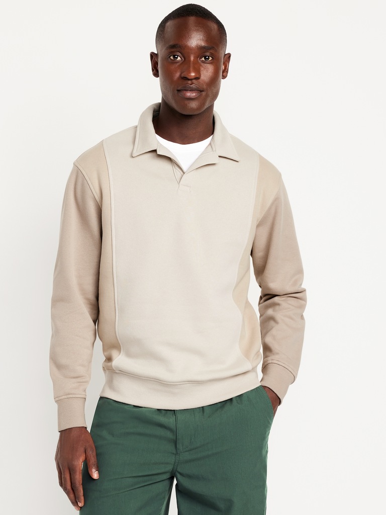 Rotation Fleece Color-Block Polo