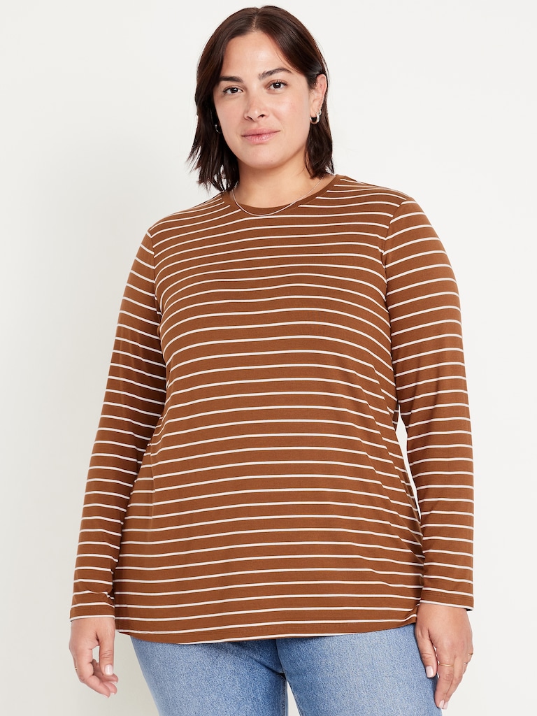 Luxe Long-Sleeve Crew-Neck Tunic