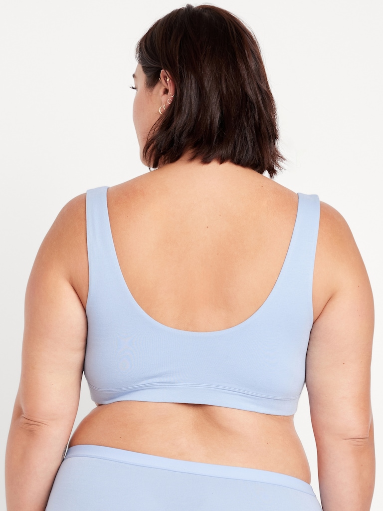 Ruched Cotton Bralette