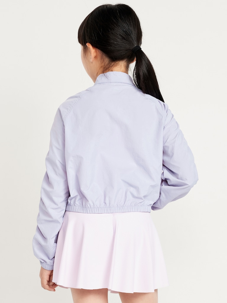Long Ruched-Sleeve Jacket for Girls