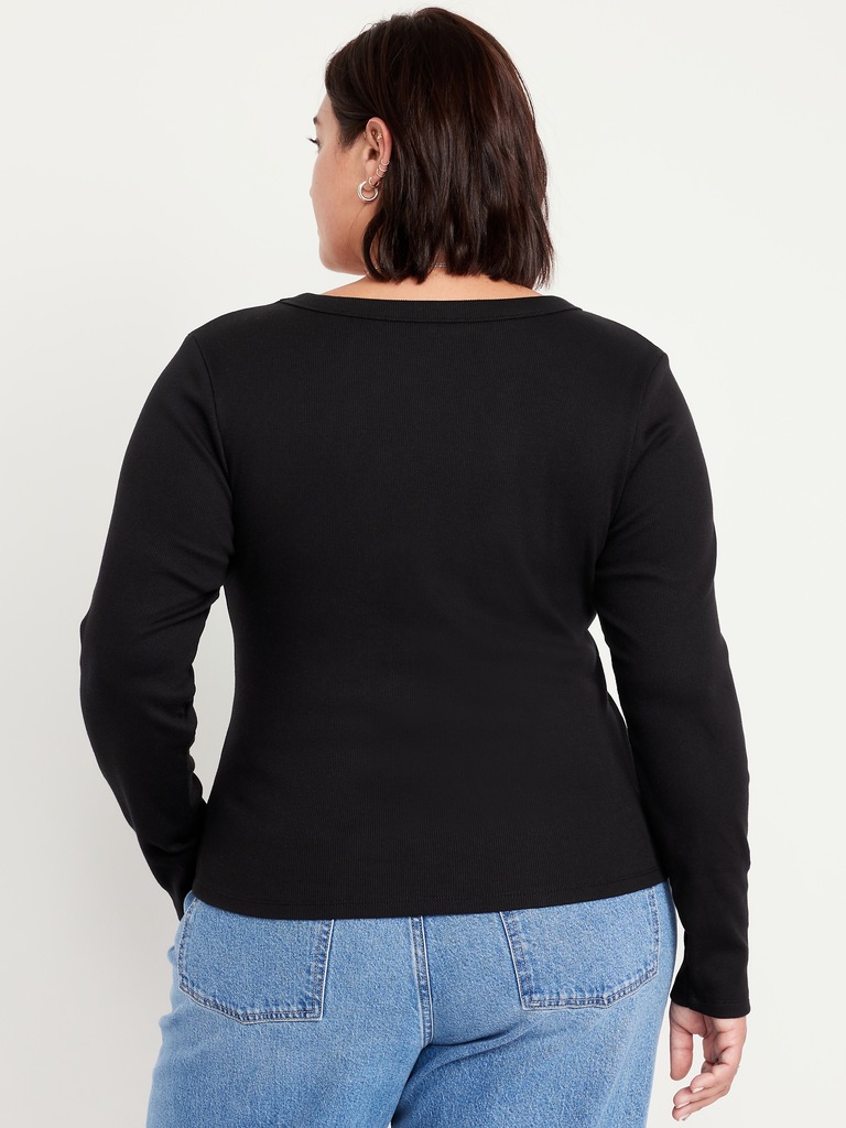 Cozy Snug Long-Sleeve V-Neck T-Shirt