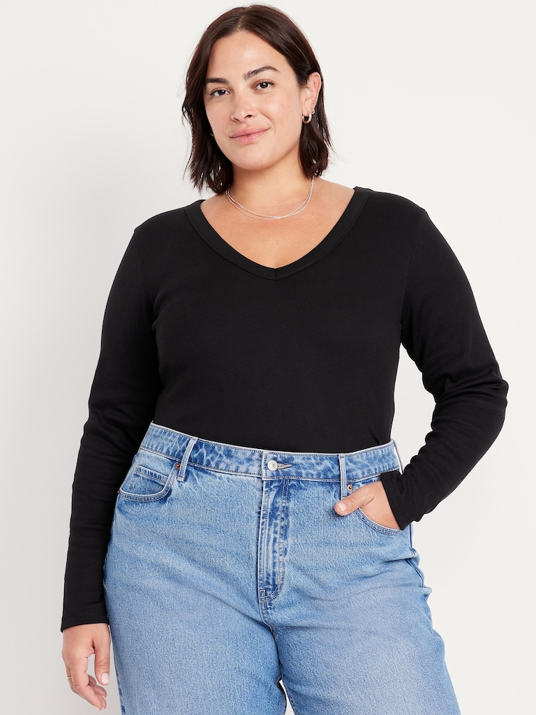 Cozy Snug Long-Sleeve V-Neck T-Shirt