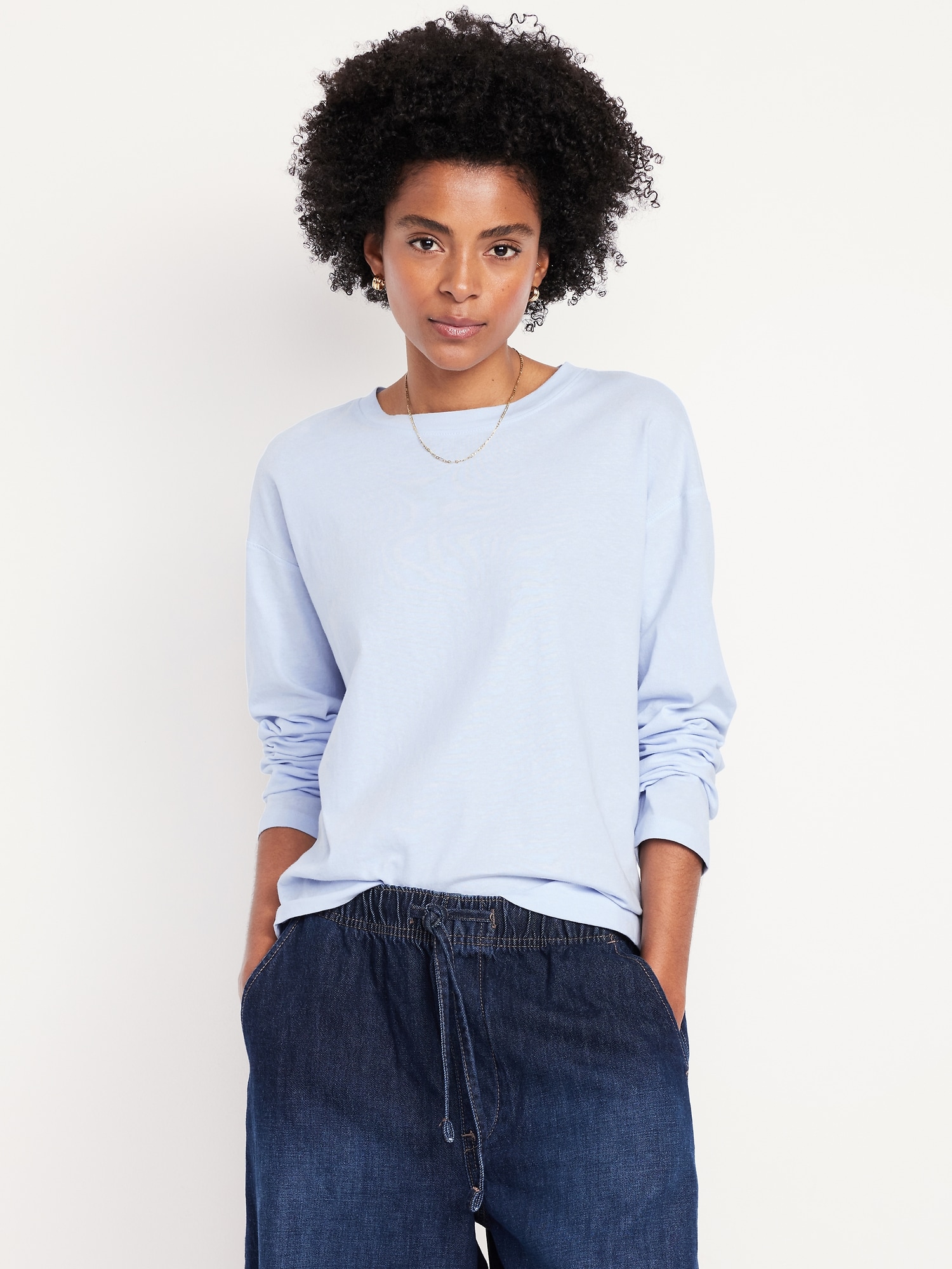 OLD NAVY ラグランスリーブカットソー L Vintage Crew-Neck T-Shirt | Old Navy