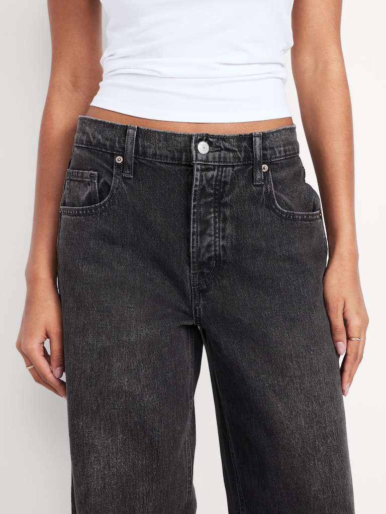 Low-Rise Slouchy Wide-Leg Jeans