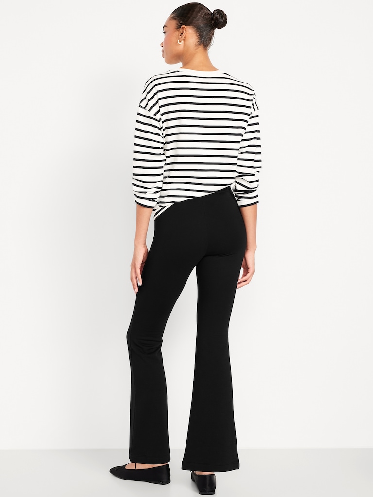 High-Waisted Fleece-Lined Flared Leggings