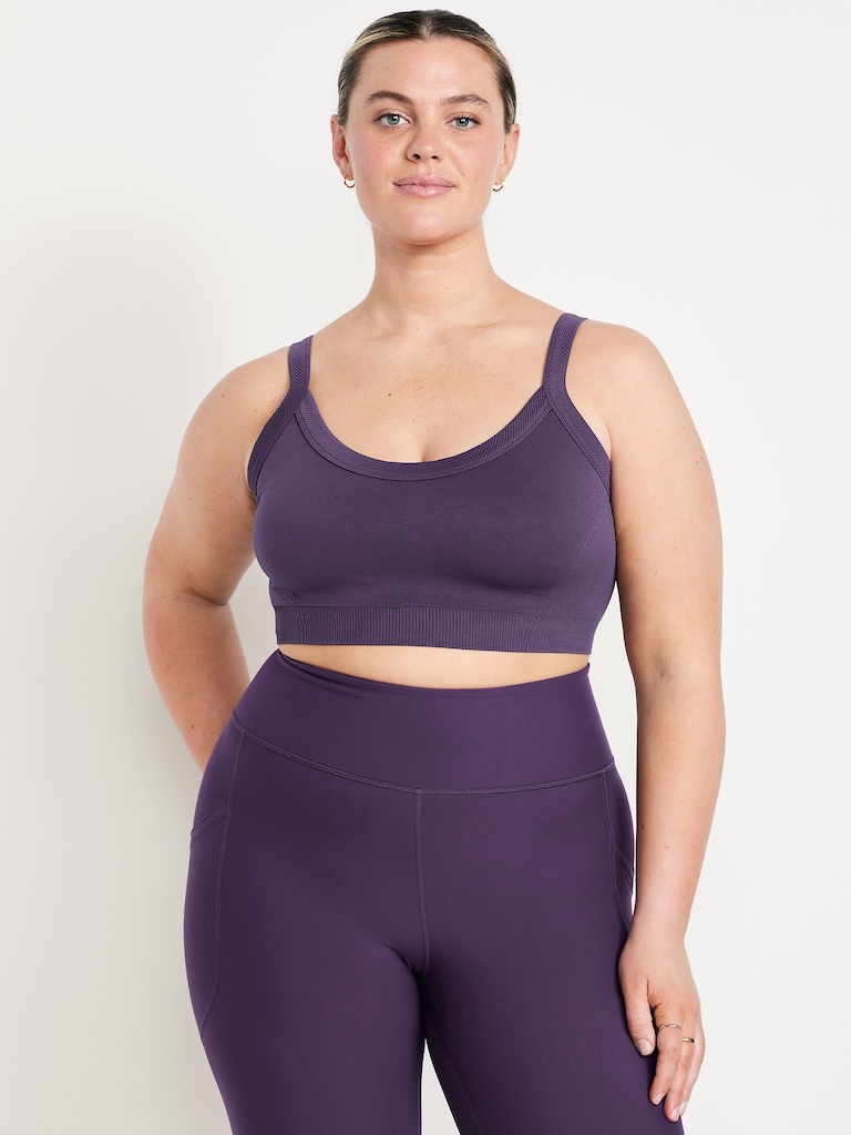 Light Support Fluid Seamless Ribbed Sports Bra