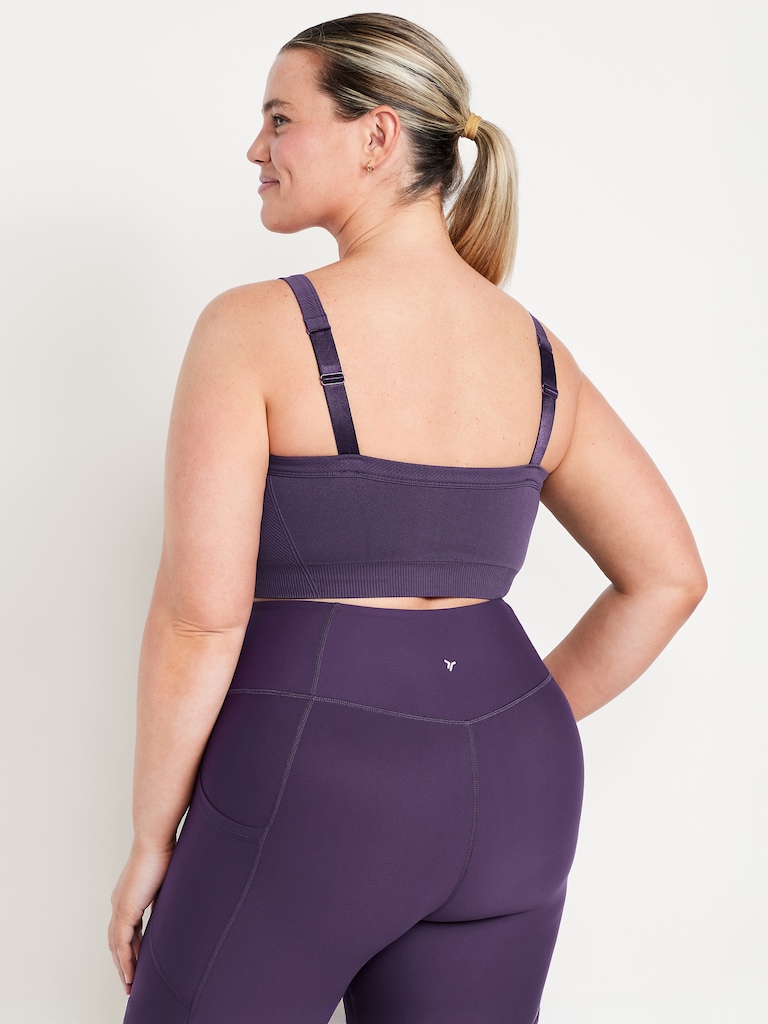 Light Support Fluid Seamless Ribbed Sports Bra