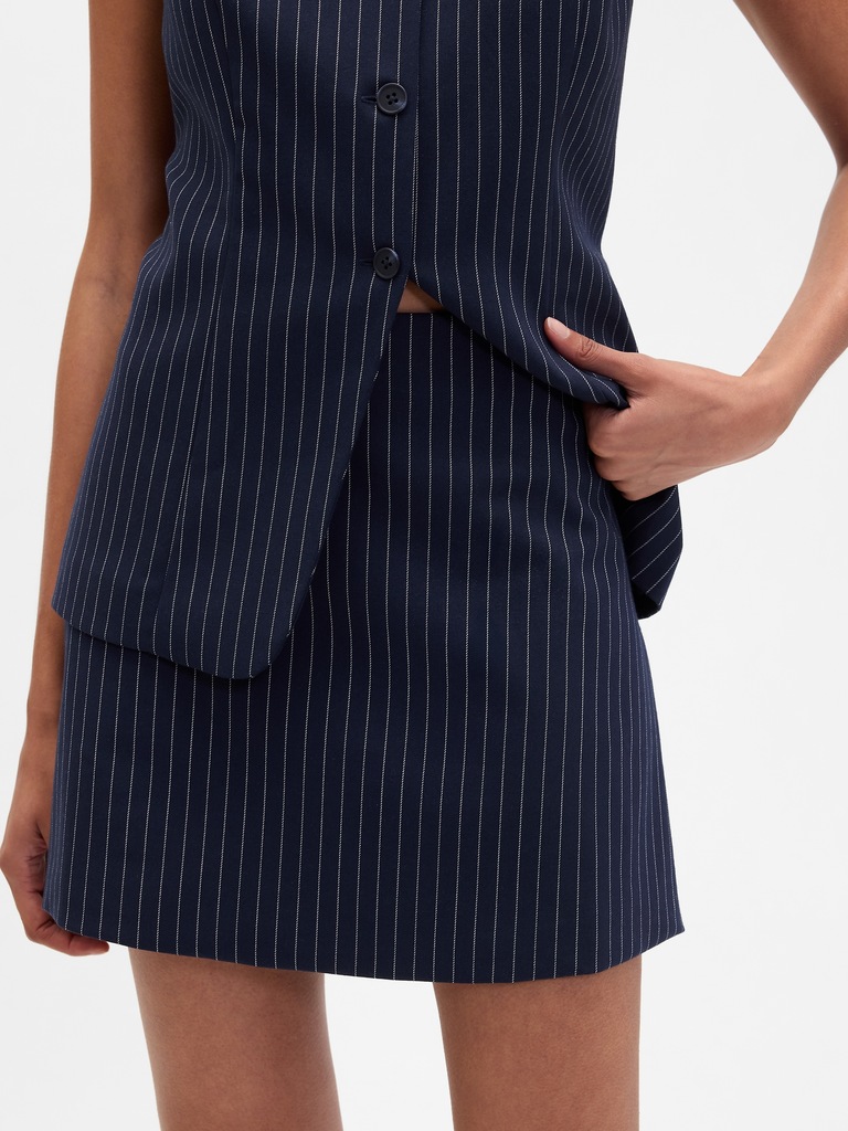 Recycled Pull-On Mini Skirt