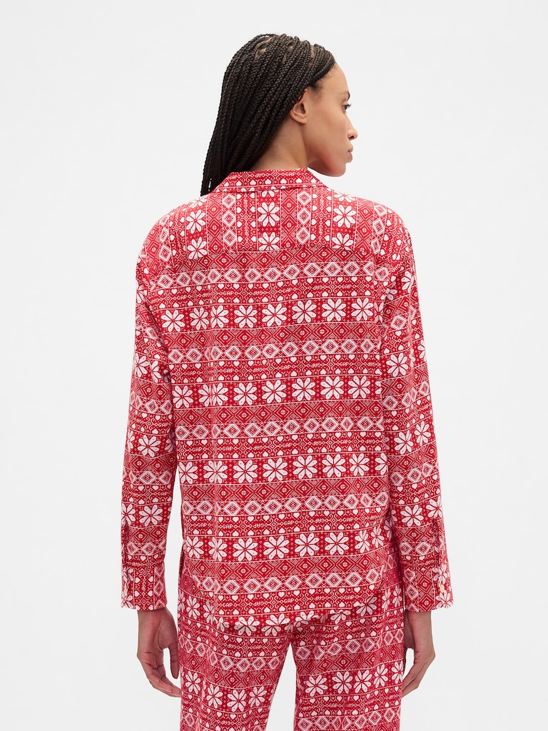 Relaxed Flannel Sleep Shirt