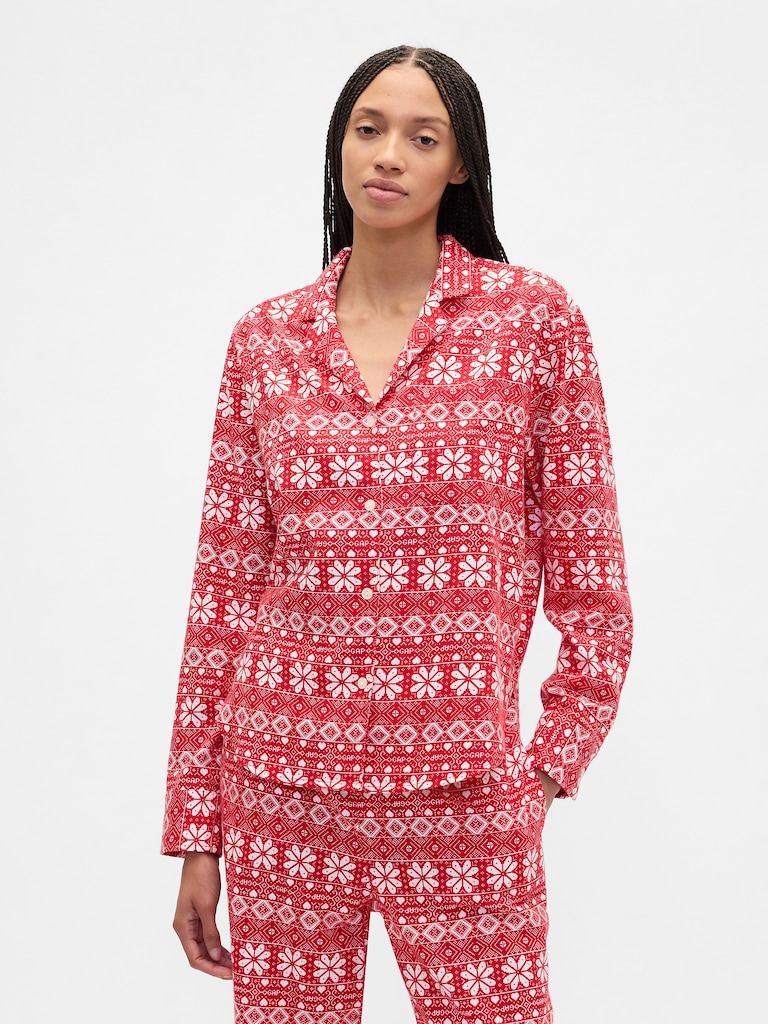 Relaxed Flannel Sleep Shirt