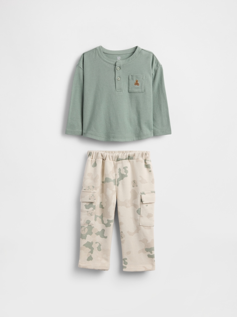 Baby Pocket Henley Outfit Set