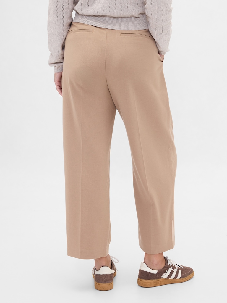 365 High Rise Brushed Twill Taper Ankle Trousers