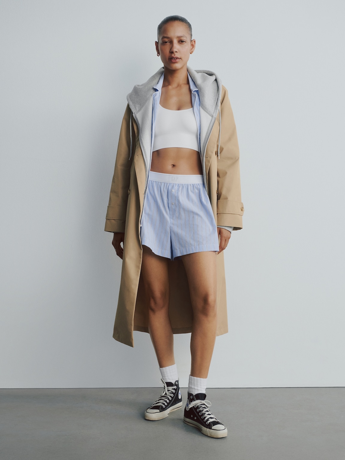 Poplin Logo PJ Boxer Shorts