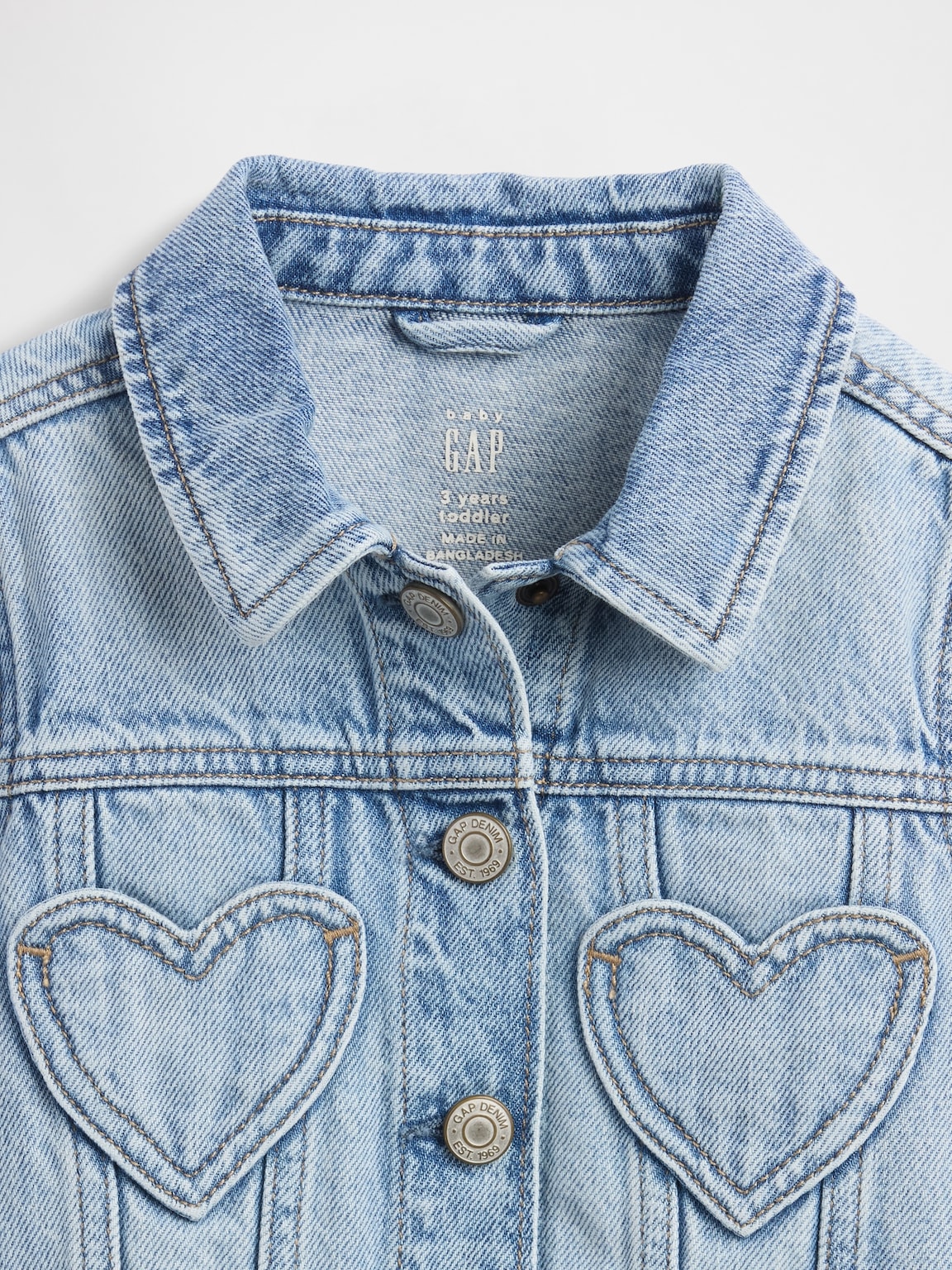 Baby & Toddler Heart Pocket Icon Denim Jacket