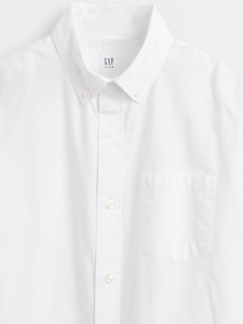 Kids Poplin Uniform Relaxed Shirt