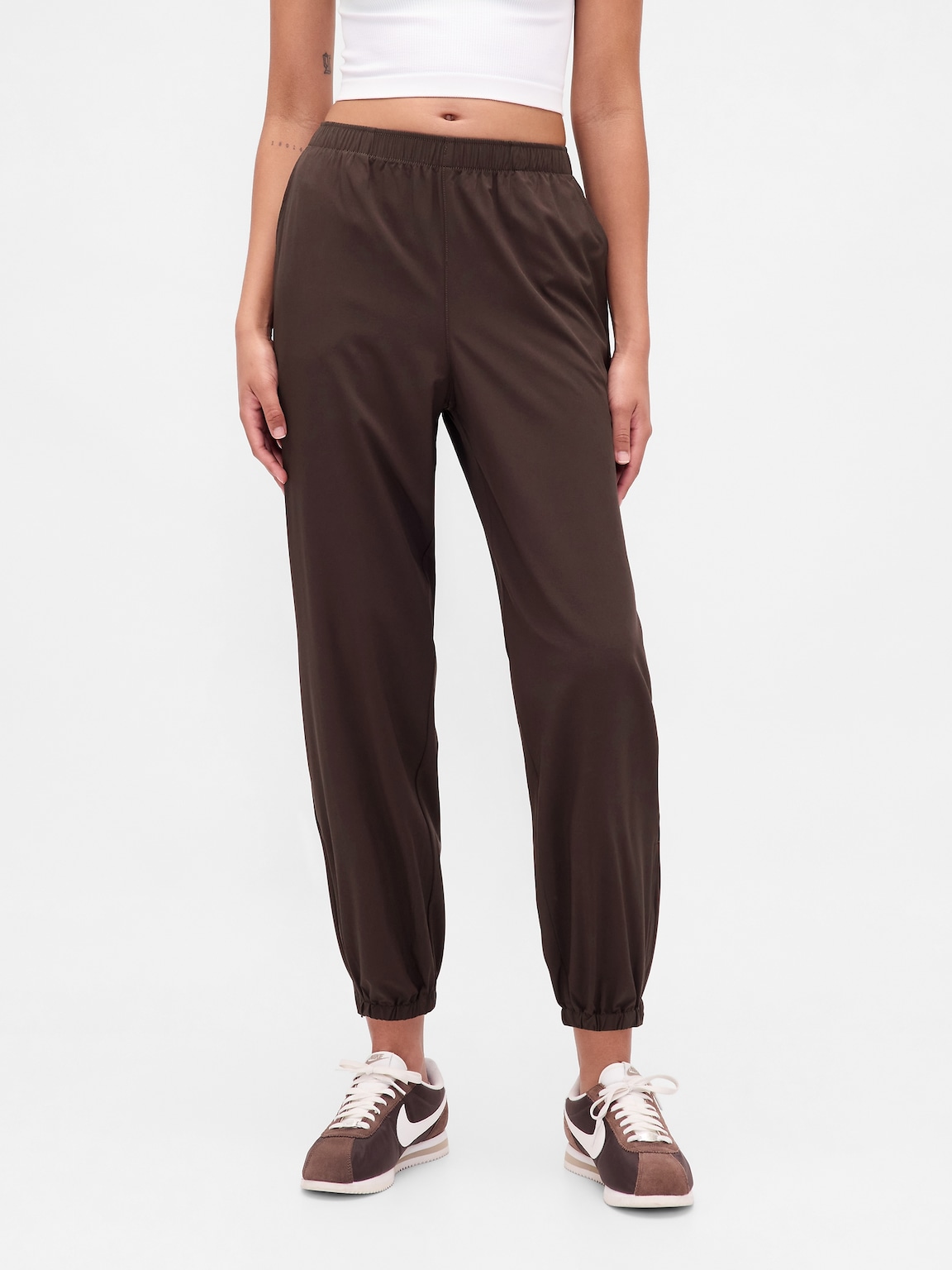 GapFit Tech High Rise Zip-Hem Joggers
