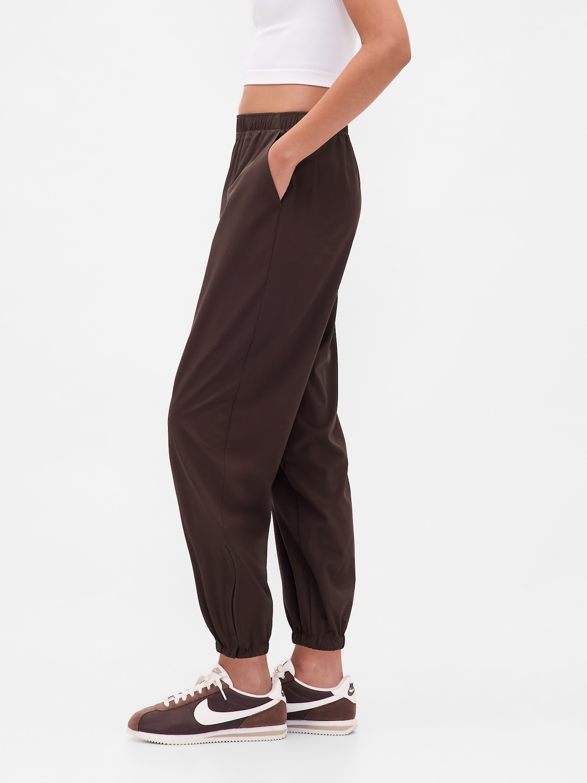 GapFit Tech High Rise Zip-Hem Joggers
