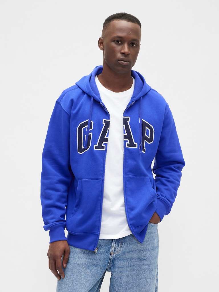 Adult Relaxed Gap Logo Zip Hoodie