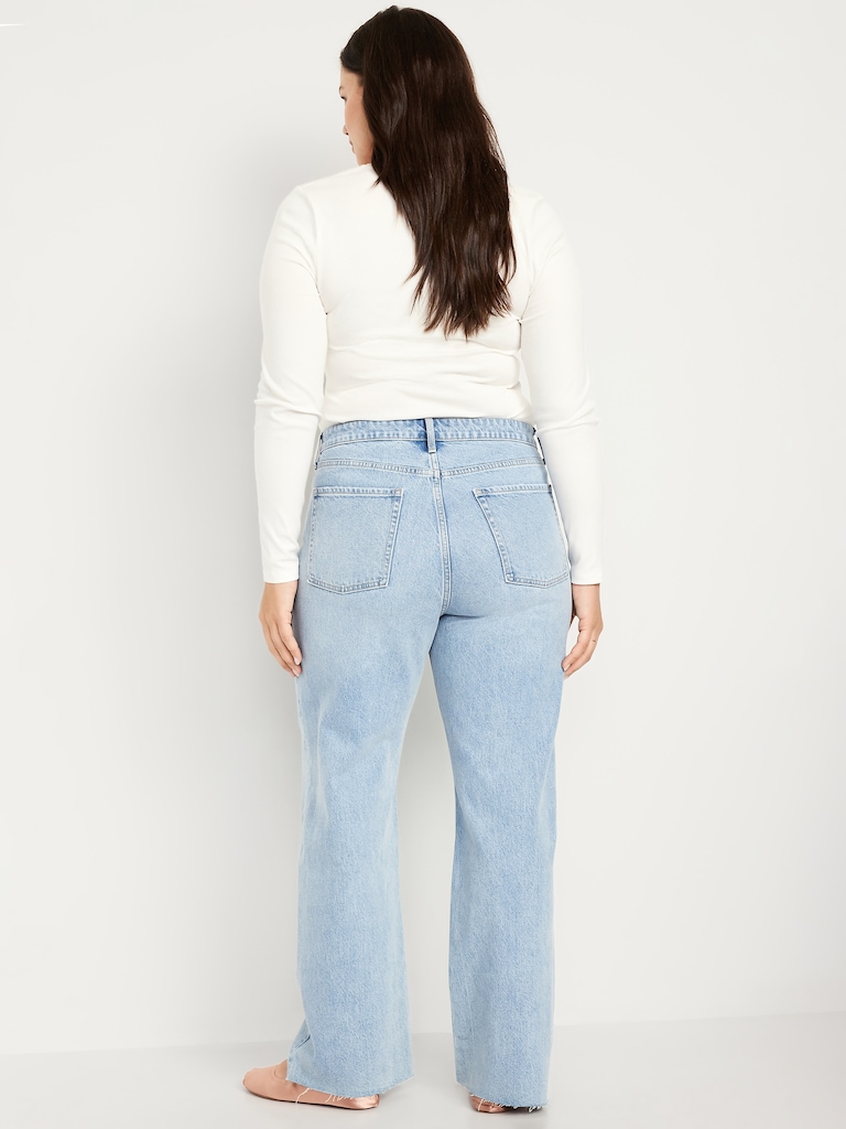 Curvy Extra High-Waisted Wide-Leg Jeans