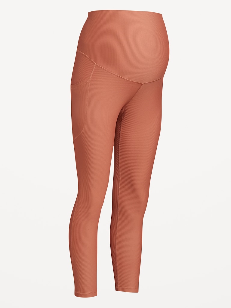 Maternity Full Panel PowerSoft 7/8 Rib Leggings