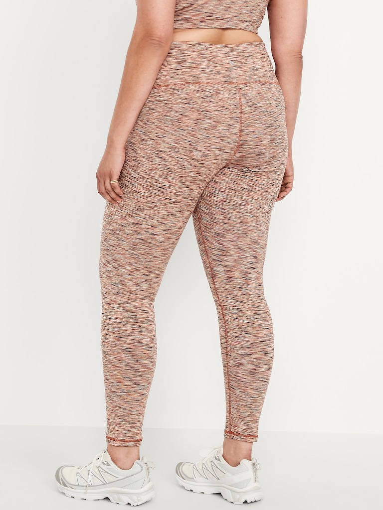 High-Waisted Space-Dye Full-Length Leggings