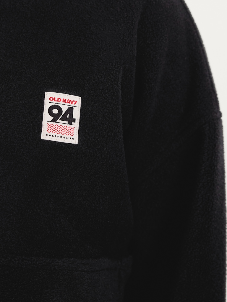 Oversized Performance Microfleece Cropped Half Zip