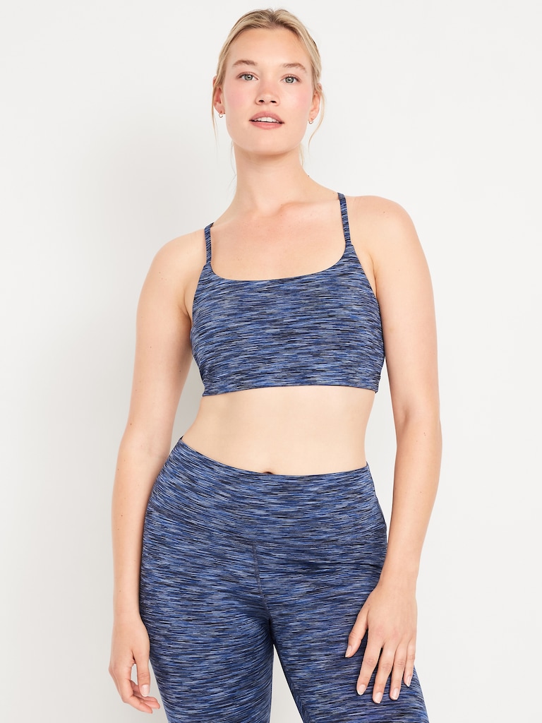 Light Support Space-Dye Racerback Sports Bra