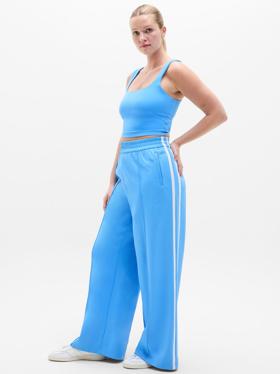 Tempo Mid Rise Wide Leg Track Pant