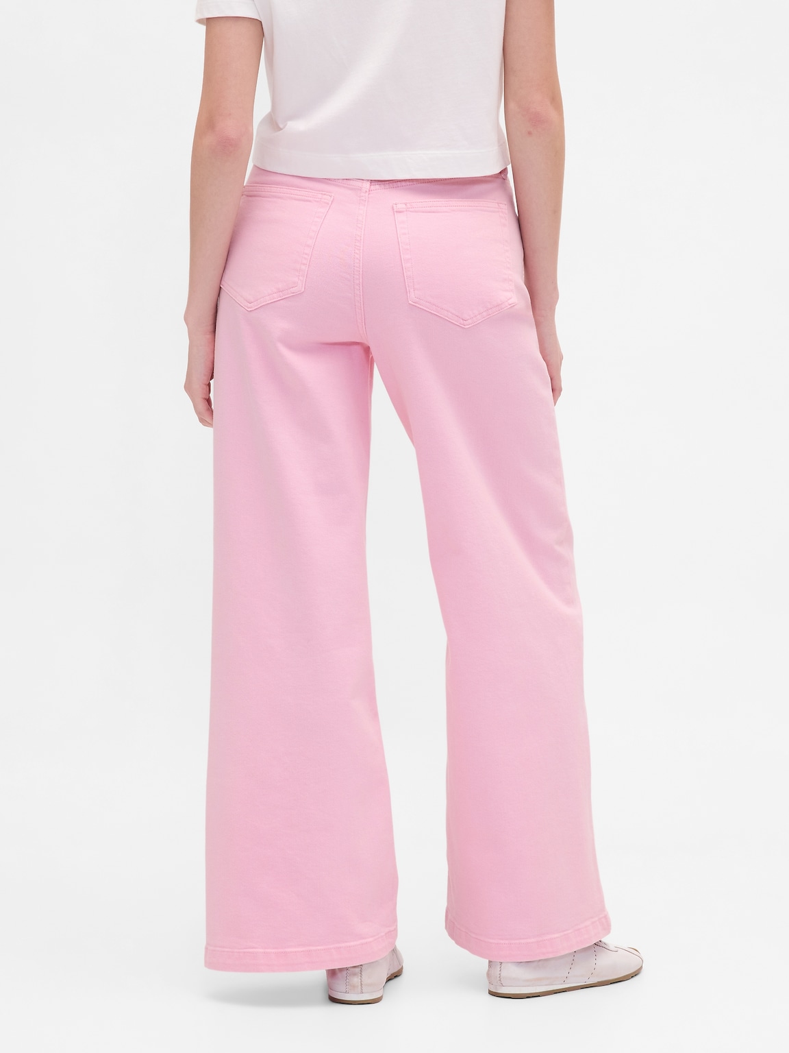 Sky High Rise Stride Wide-Leg Jeans