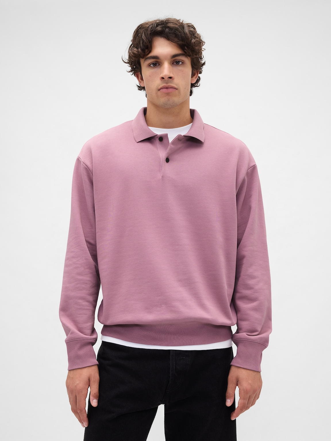 Heavyweight Oversized Polo Sweatshirt
