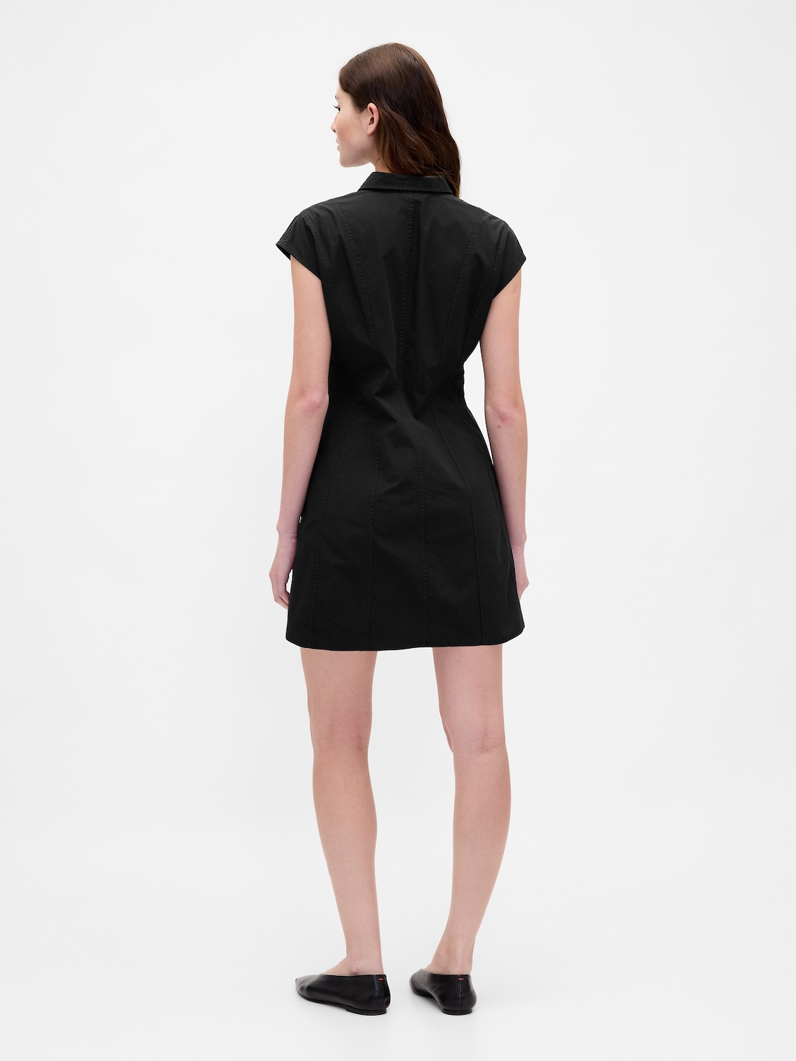 Poplin Seamed Shirtdress