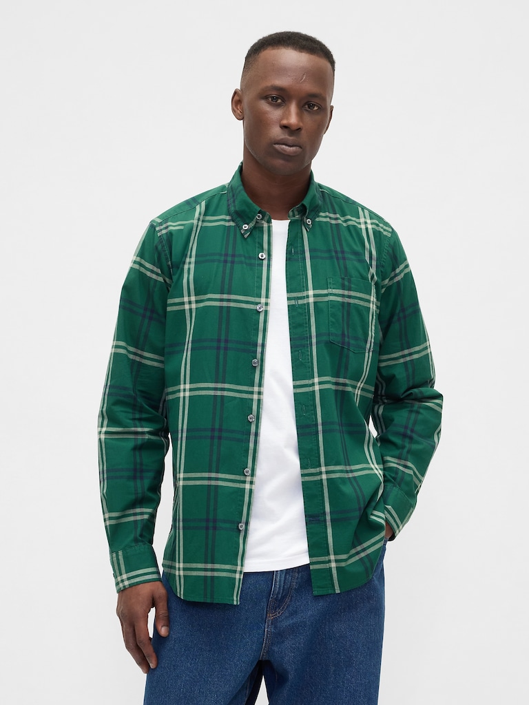 Stretch Poplin Shirt in Standard Fit